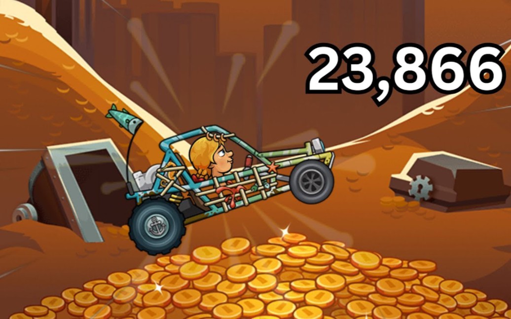 【登山赛车2】用沙丘在矿山达到23km 【crash77】