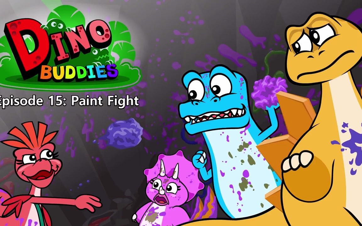 [图]英语分级读物-Dino Buddies 15_Paint Fight