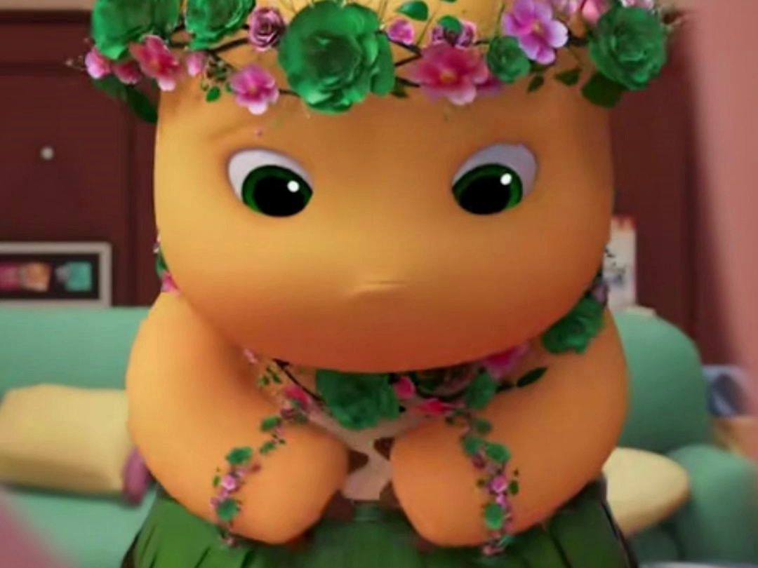 下面有请 最最最可爱的奶龙!为大家表演一段草裙舞95