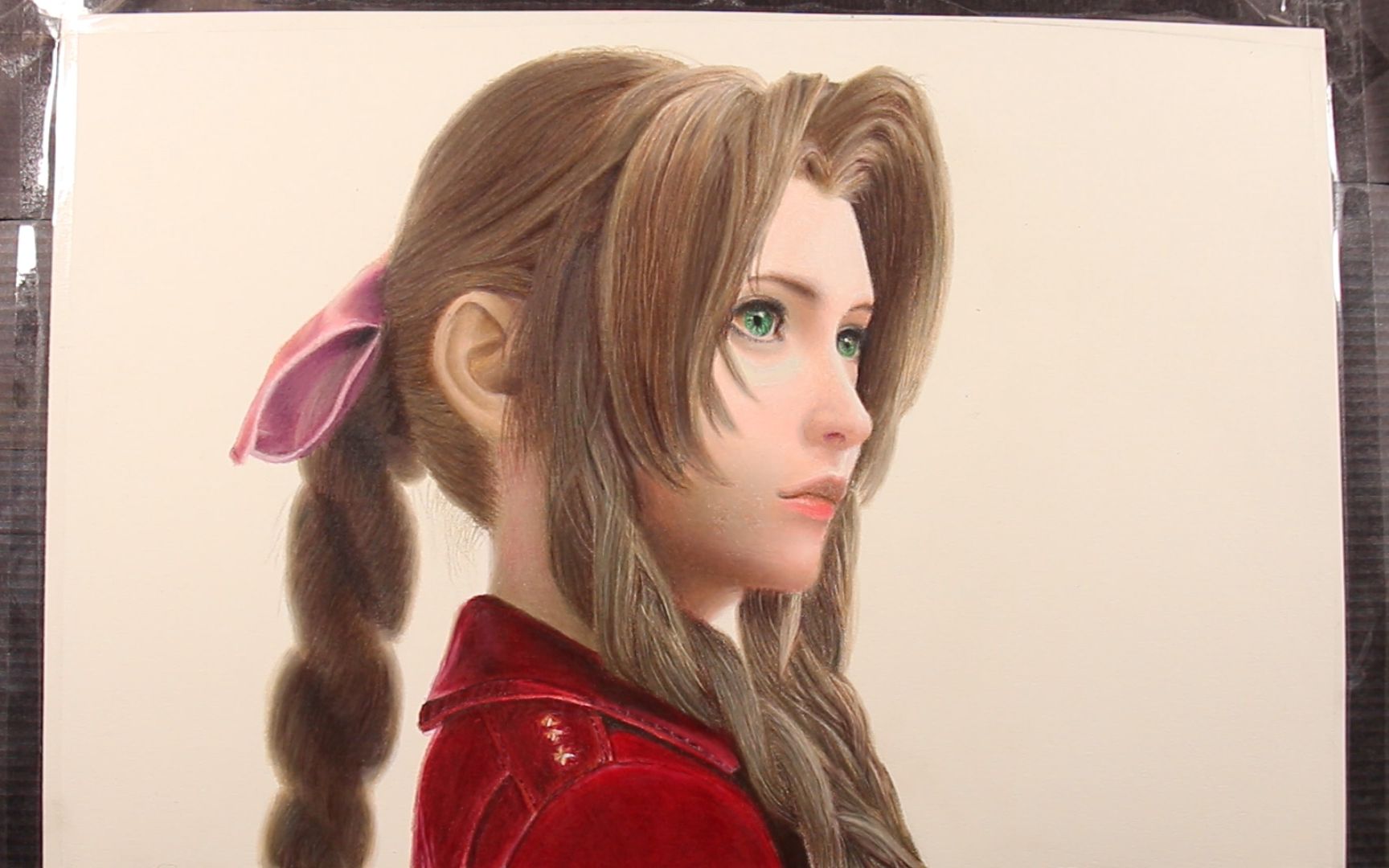 手绘-画了个爱丽丝《最终幻想7》重制版,超喜欢爱丽丝的