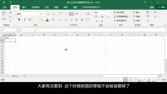 1.4.12 如何输入并显示以0开头的数字「Excel2016自学教程」(入门篇)