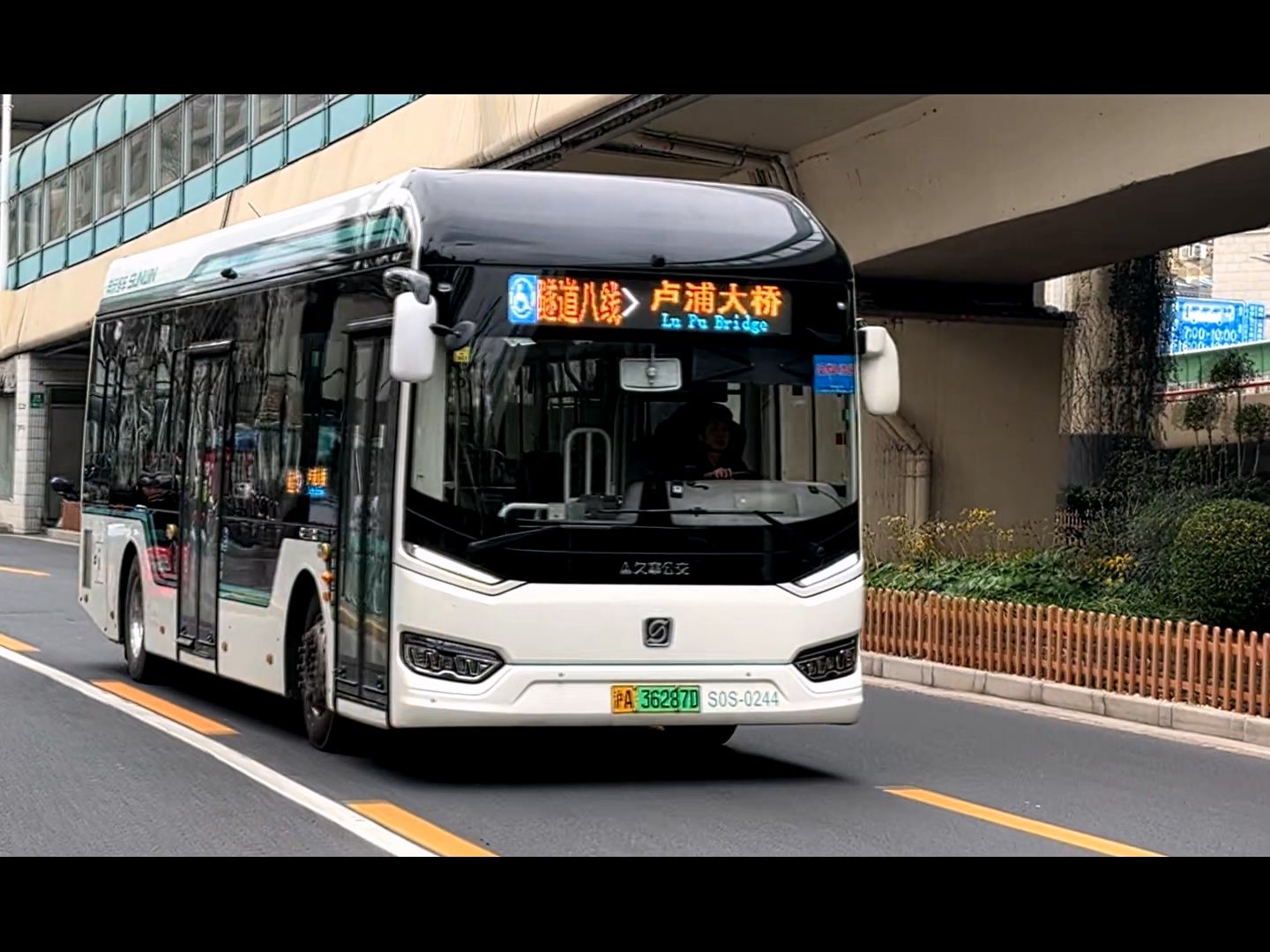 上海公交 巴士四公司 隧道八线 s0s-0244