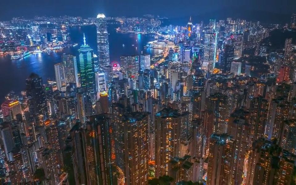 香港的夜景带来的震撼