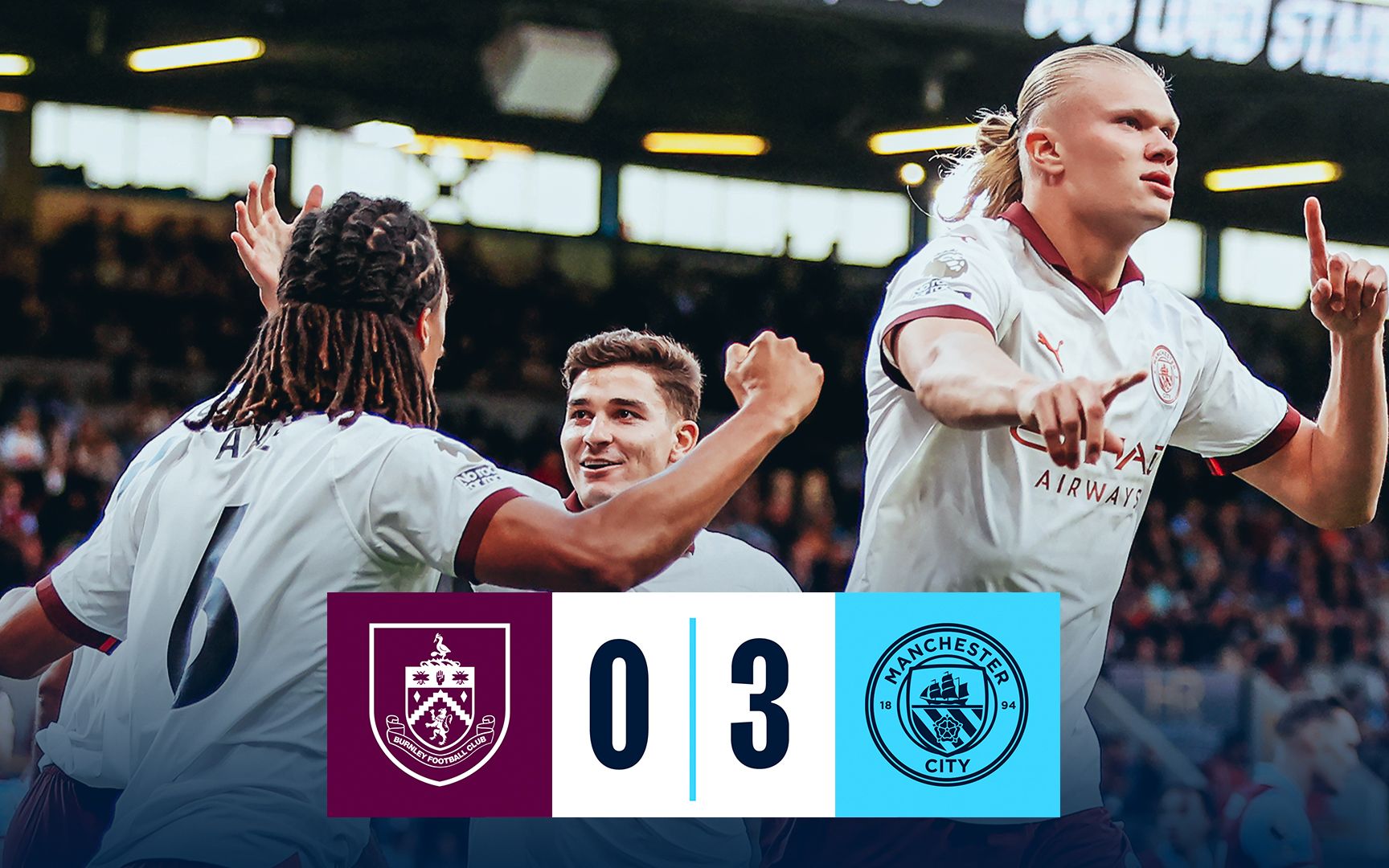 23/24赛季英超第1轮:伯恩利0-3曼城比赛集锦