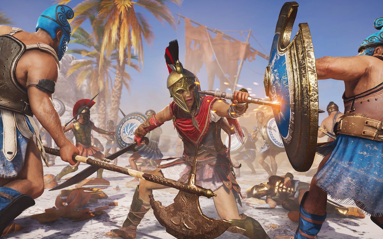 刺客信条奥德赛全近战武器恶梦难度征服战演示