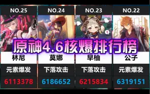 Download Video: 【原神】4.6核爆排行榜，仆人成为第2个达成大招999万的角色！