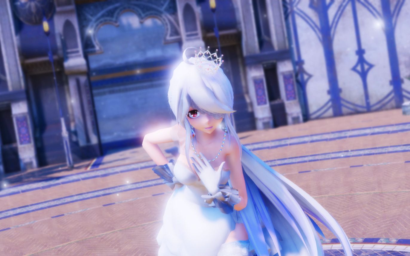 【弱音mmd】穿着婚纱的弱音姐姐在思念於夏季离去的你 !