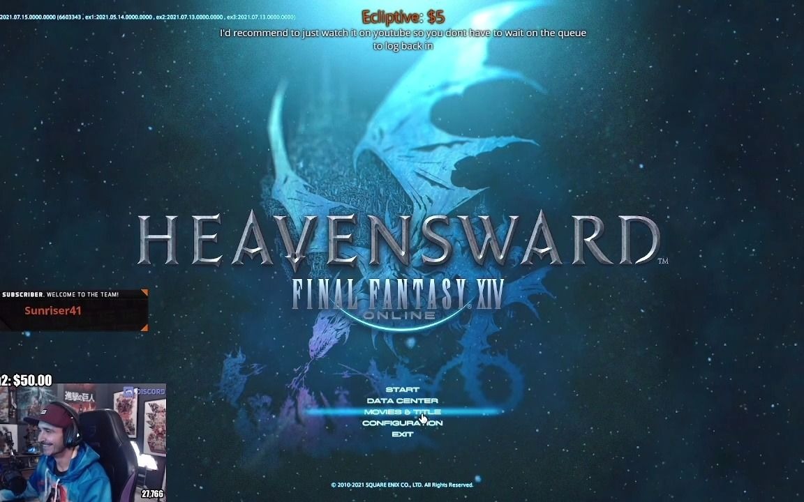 【FF14】【云养芽】summit1g看3.0PV的反应(生肉)FF14