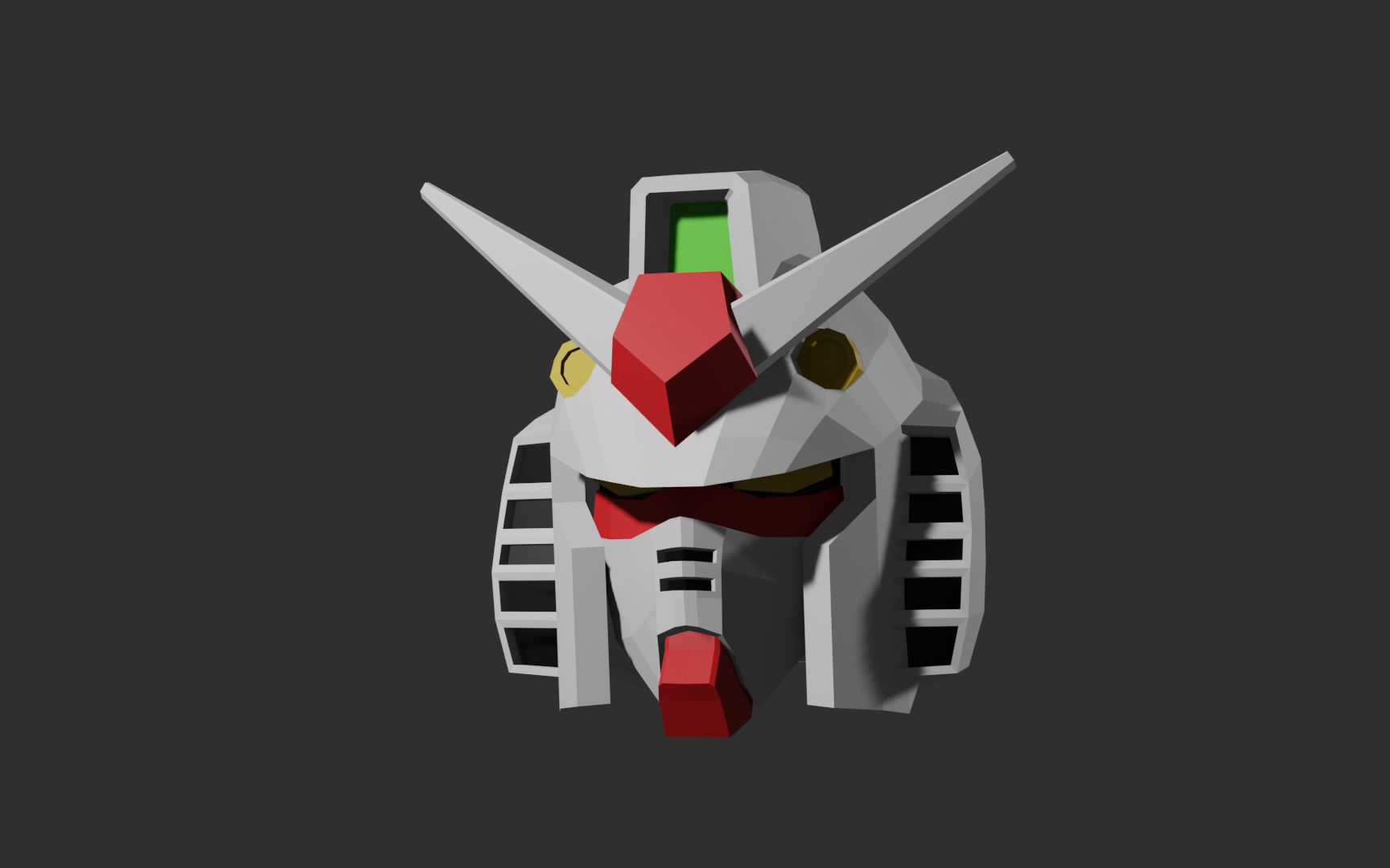 blender建模 劣质的高达头,别被封面给骗了