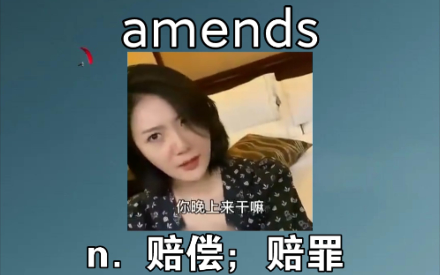 [六级+考研] amends:n.请罪 《白天不来,晚上来干嘛》哔哩哔哩bilibili