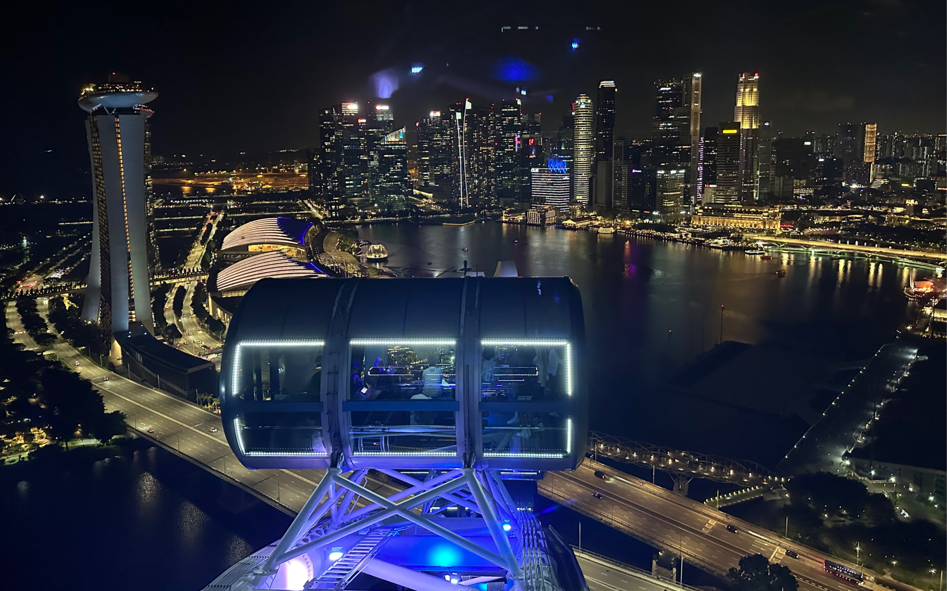 新加坡滨海湾夜景&摩天观景轮