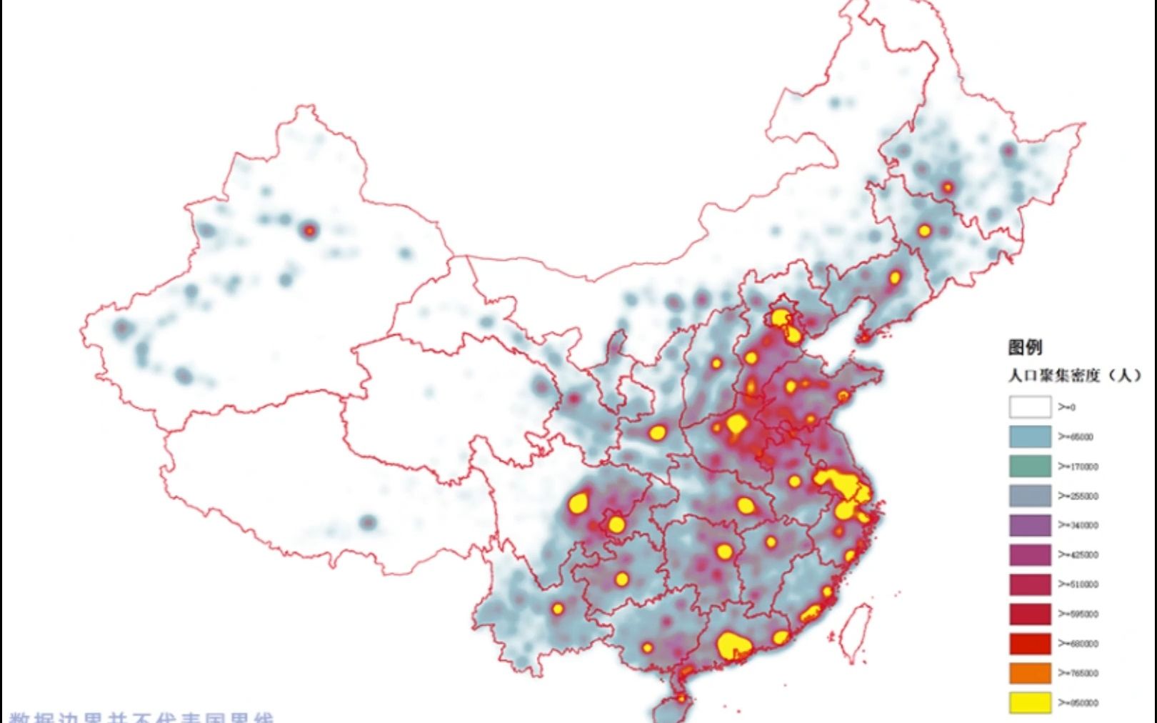 中国人口热力图图片