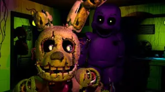 Download Video: 【FNAF】紫衣人制裁弹簧陷阱和保安但是首次失败