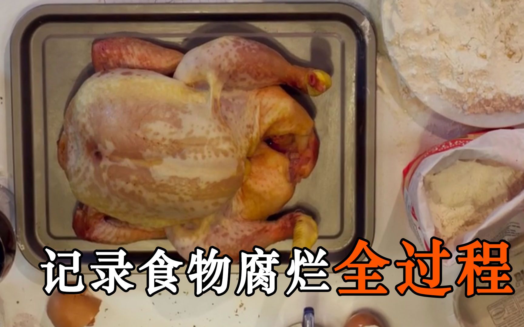 [图]为了研究食物腐烂，科学家将鸡肉静置30天，没想到7天后就令人作呕！