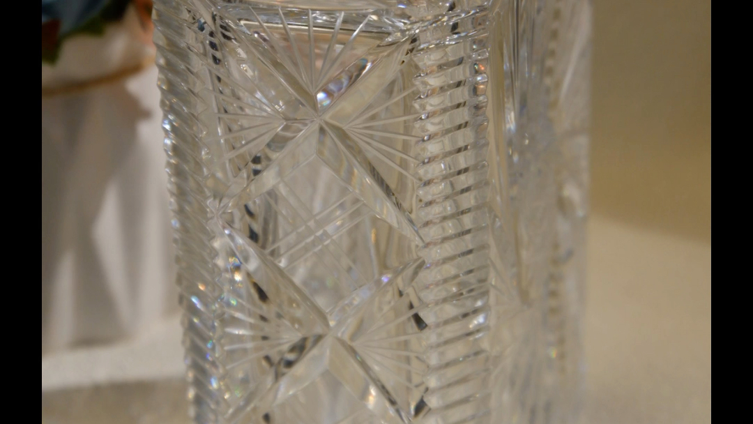 加拿大早期精美老水晶酒樽