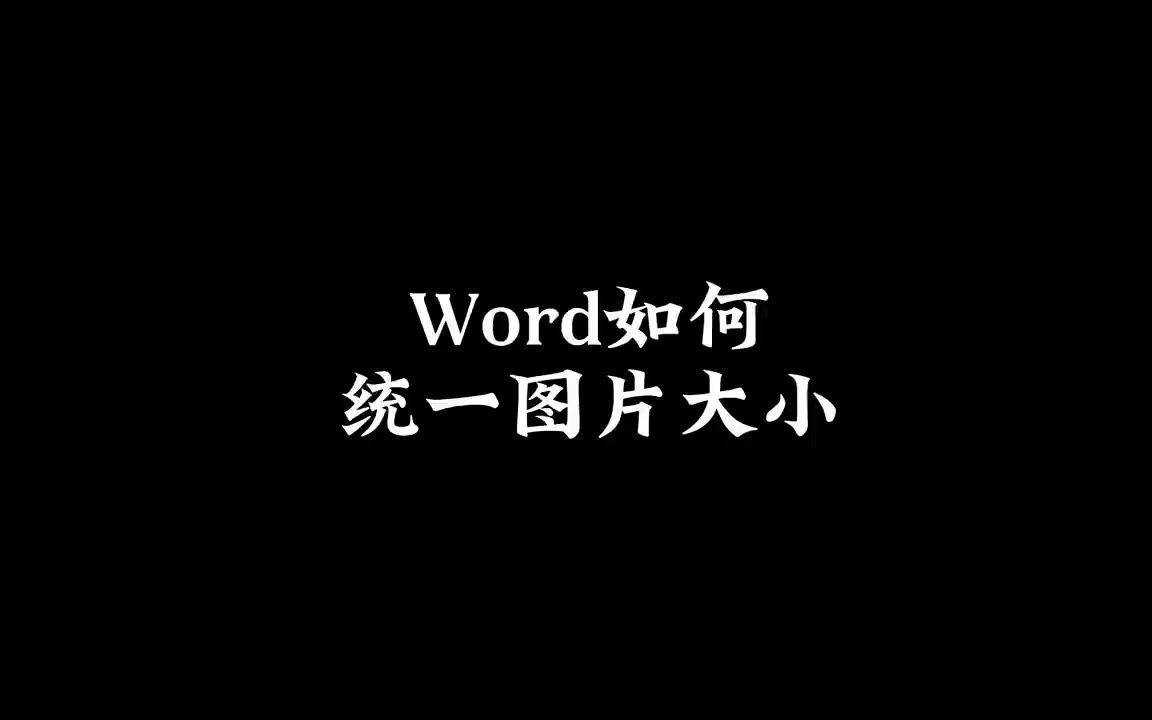 Word统一图片大小哔哩哔哩bilibili