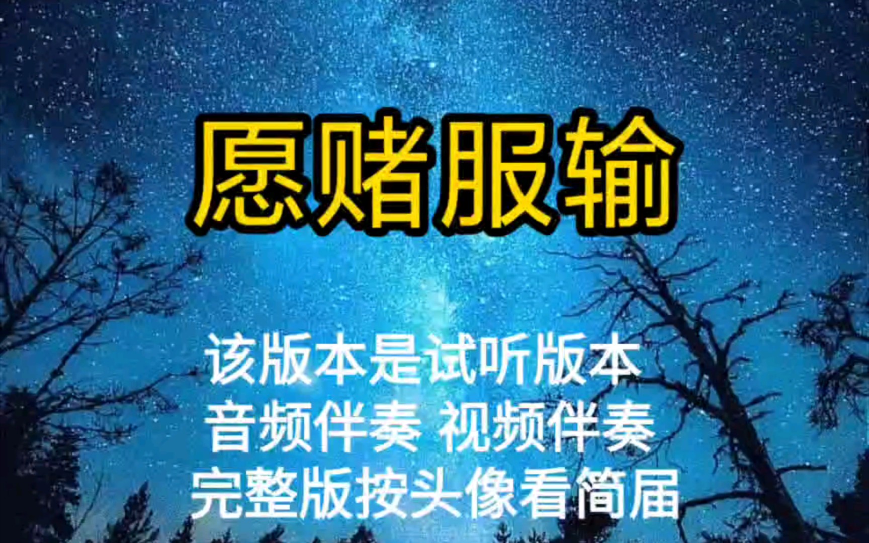 愿赌服输 那英【无损原版伴奏】