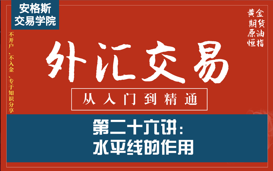 外汇交易基础知识入门课26:水平线的用法(从入门到精通——全集必看)哔哩哔哩bilibili