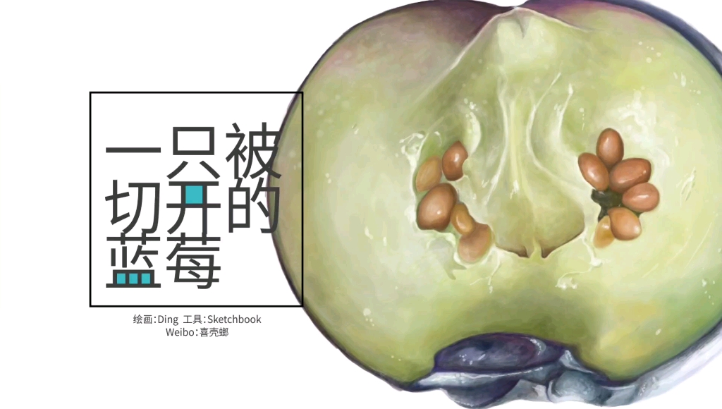 这是一只被切开的蓝莓