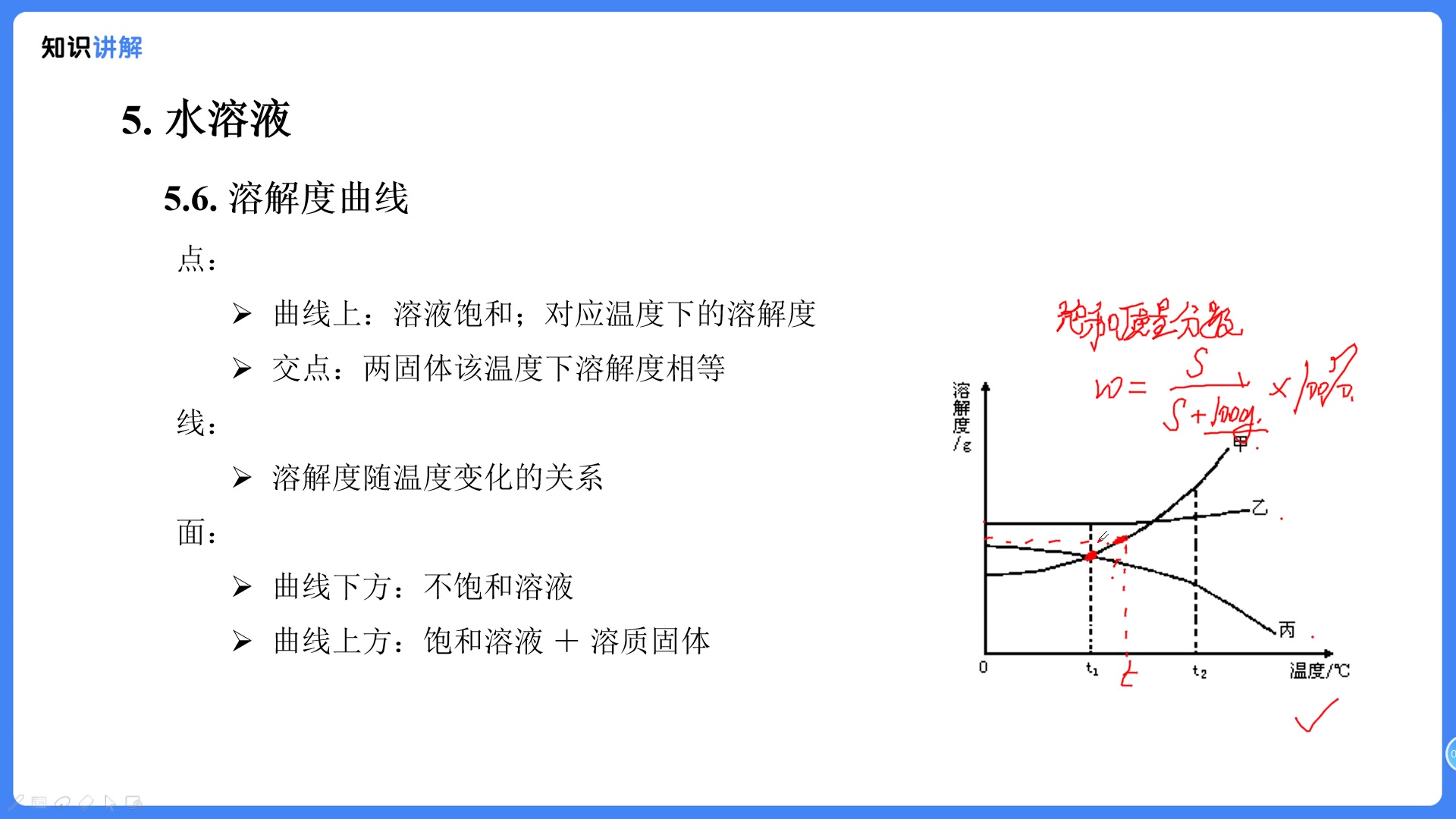 [图]【中考化学】专题四 身边的化学物质 溶液部分：溶液计算、溶解度曲线分析与结晶