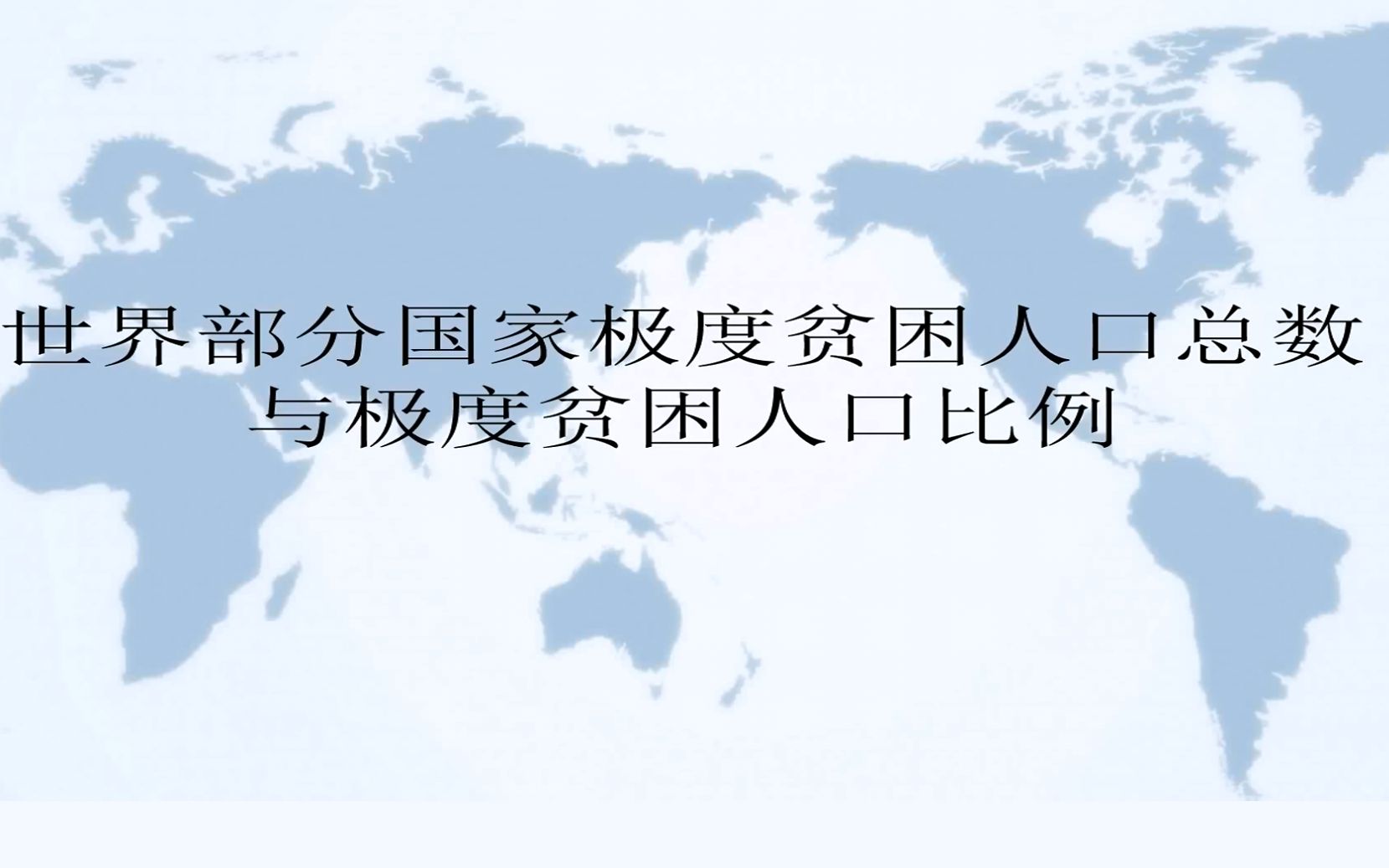 世界部分国家极度贫困人口总数与比例(19902018)哔哩哔哩bilibili