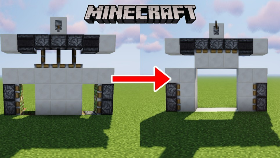 教你在minecraft中制作一个简易的3x3红石活塞门 哔哩哔哩 Bilibili