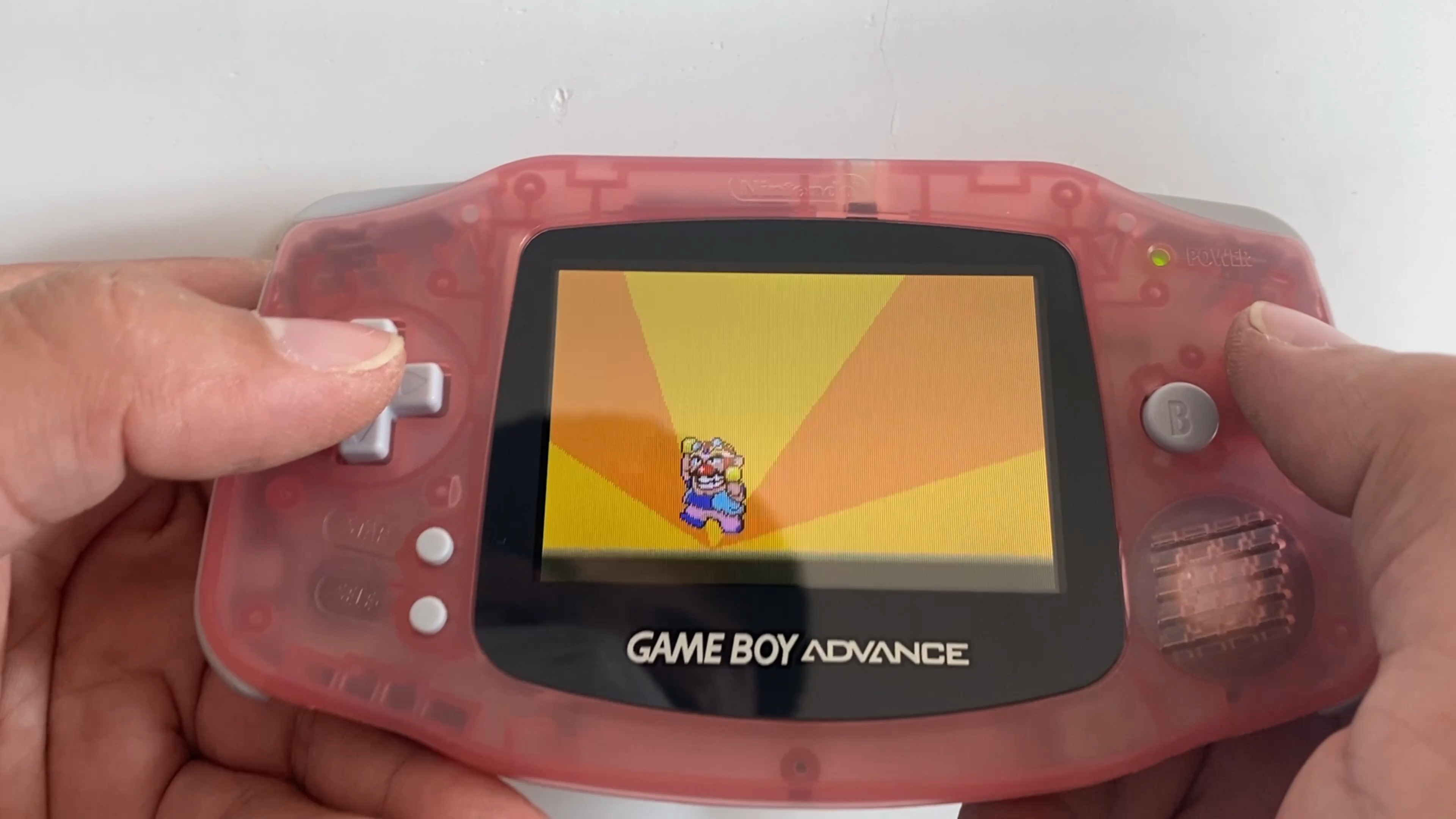 029969♀15粉色少女心炸裂99猛男粉配色原装gba改高亮屏小