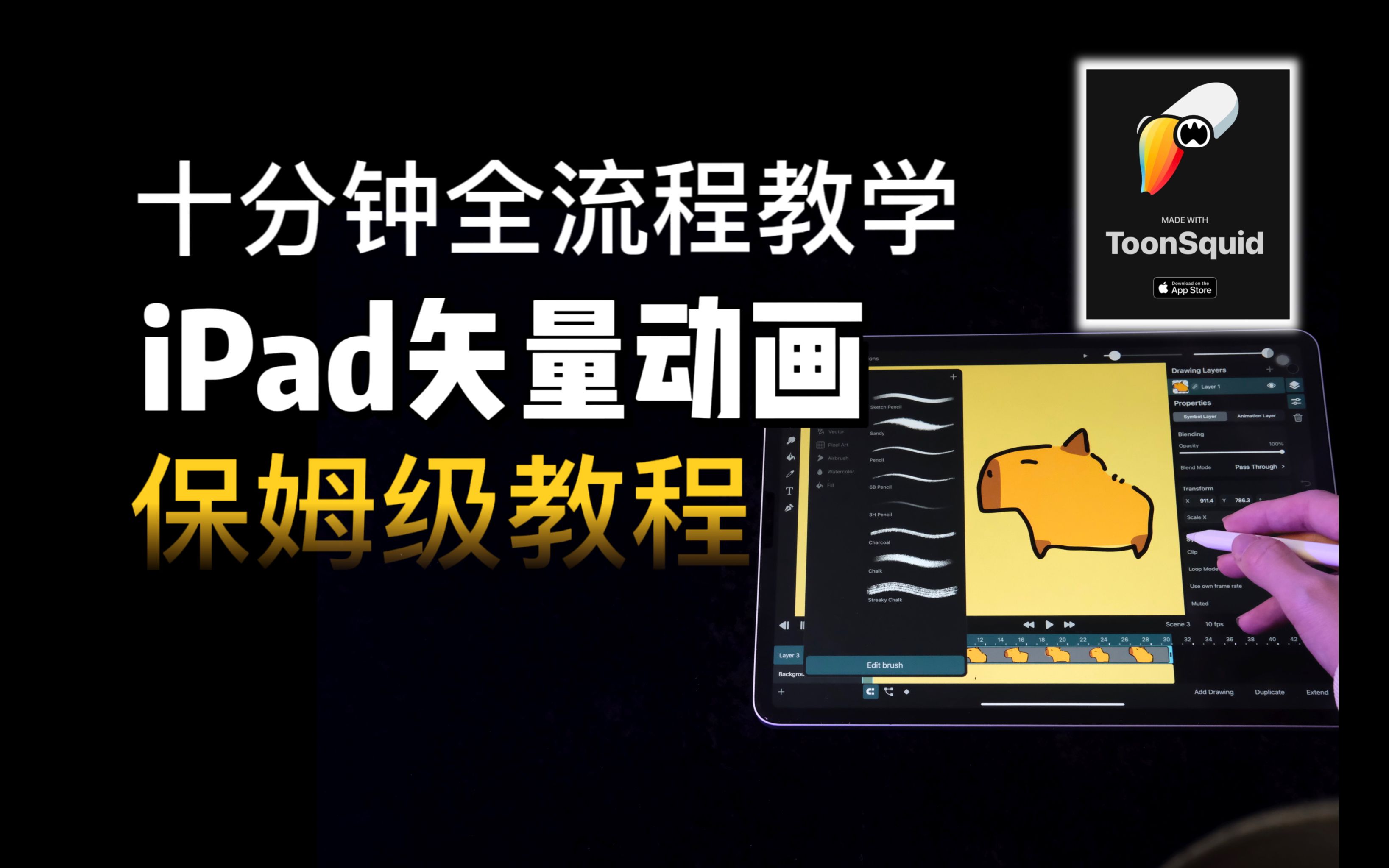 不废话,十分钟学会iPad矢量动画软件 | 平板上的AE | Toonsquid | 手书MEME创作选择软件之一 |哔哩哔哩bilibili