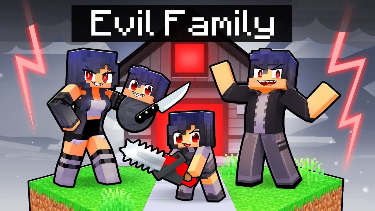 【Aphmau】我的世界|邪恶家族Having an EVIL FAMILY in Minecraft!单机游戏热门视频