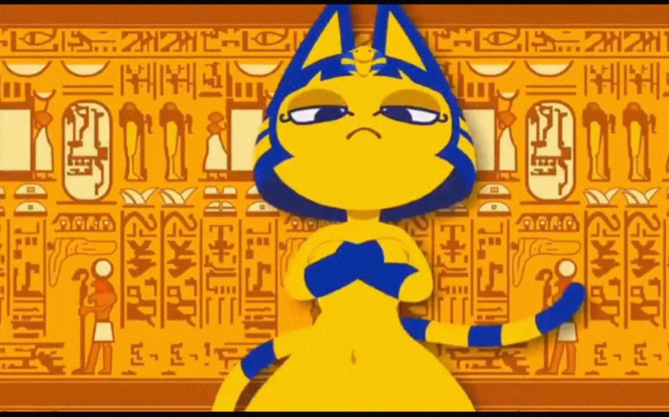 动物之森埃及猫跳舞图片