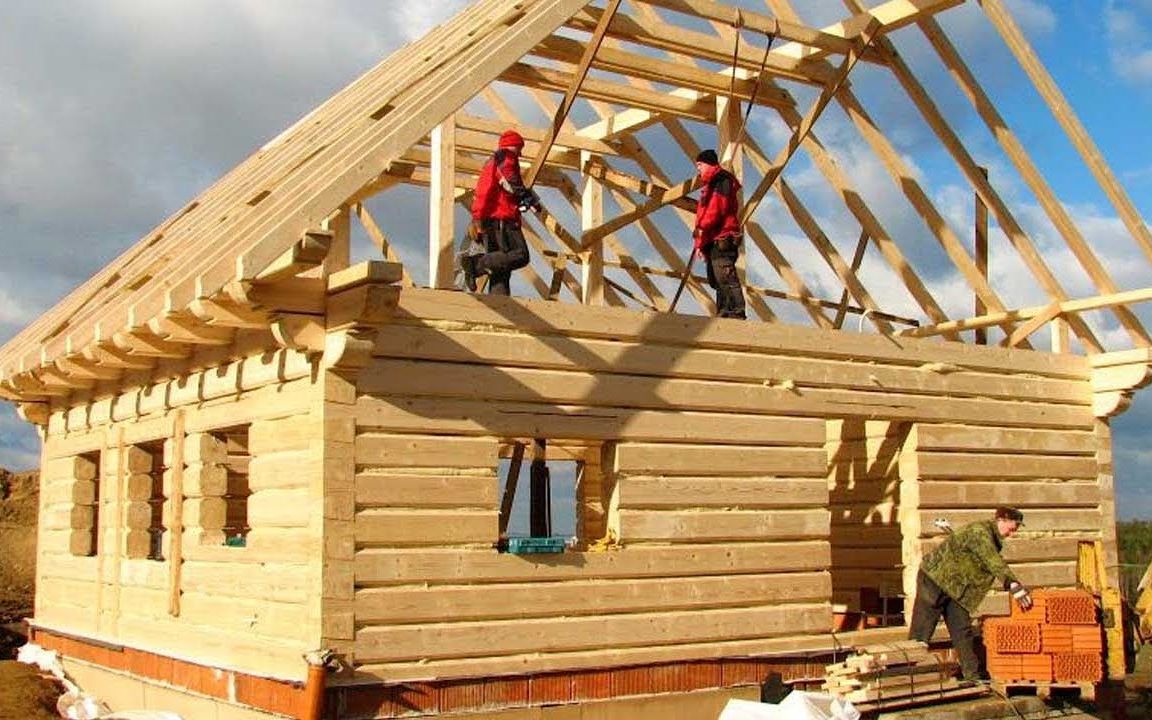 [美国]非常聪明的木制房屋建造过程 | 最快速的原木房屋建造技巧