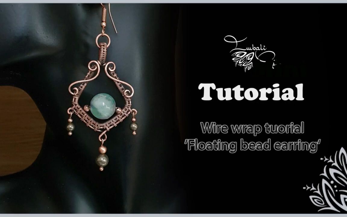 [图]【绕线教程】Floating bead wire wrap earrings - beginner friendly