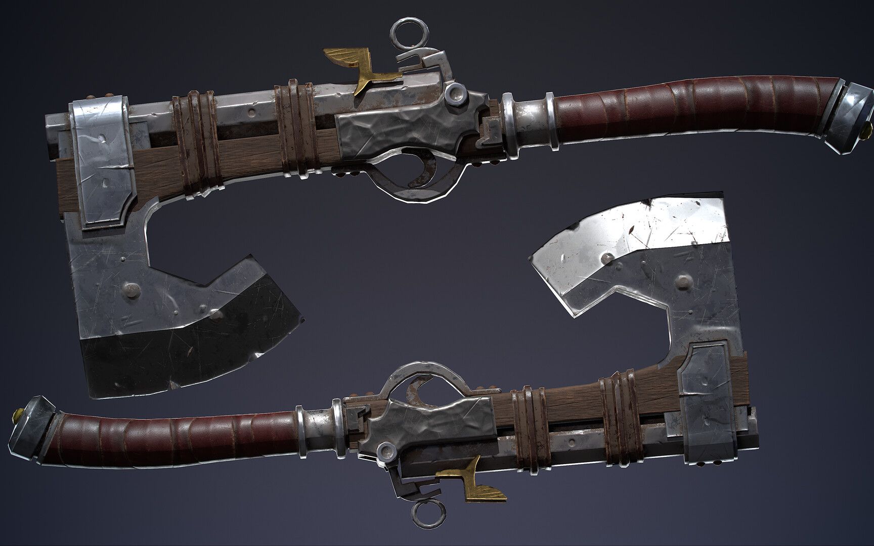 maya次世代斧头枪零基础入门武器案例教程会基础命令就能行