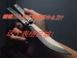 Descargar video: 新手入门不知道买什么蝴蝶刀？这个表足够【b站最全最详细的蝴蝶刀推荐表】