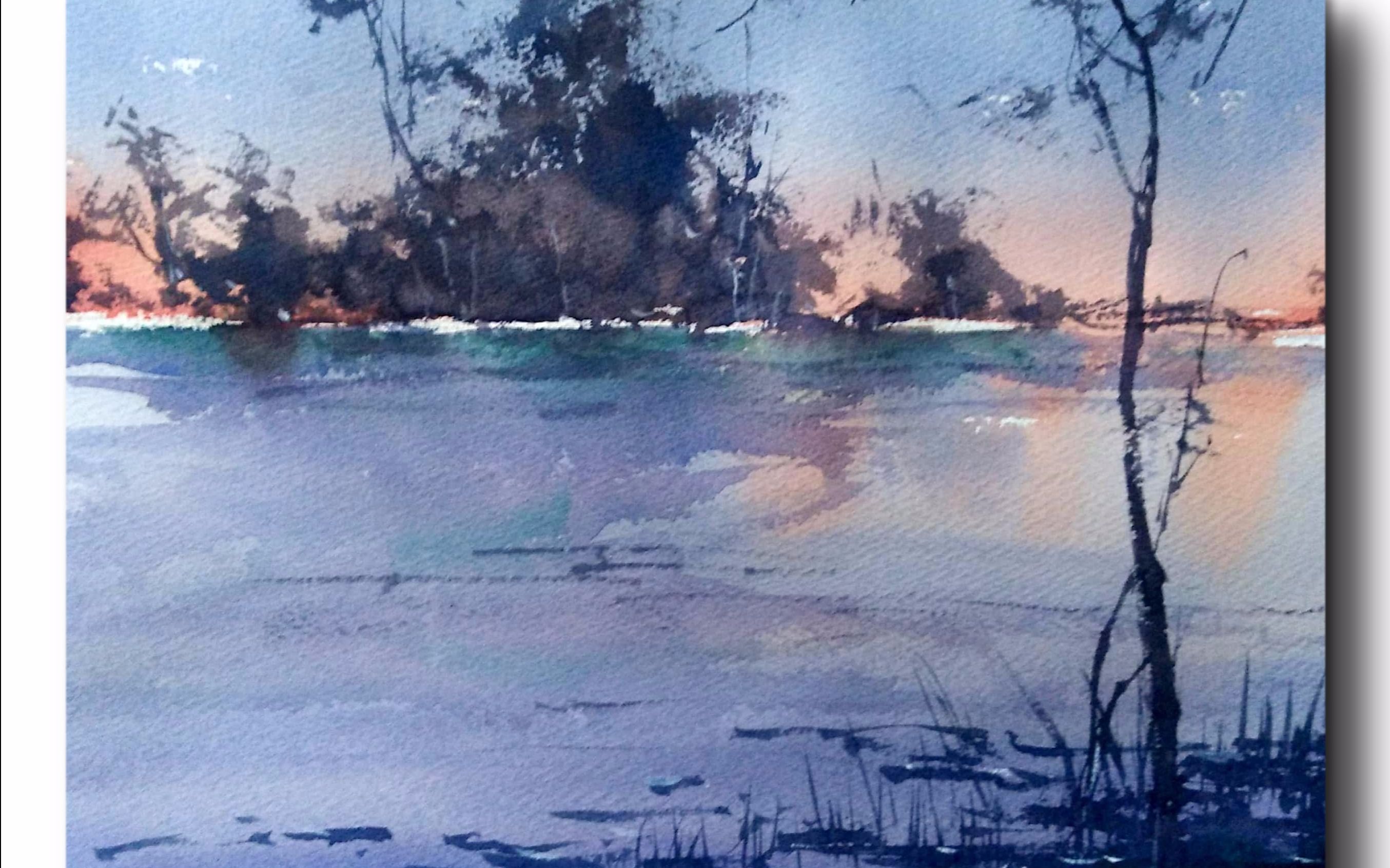 临传统风格水彩风景大师赫尔曼小景一幅 有人说前面两个视频太复杂那