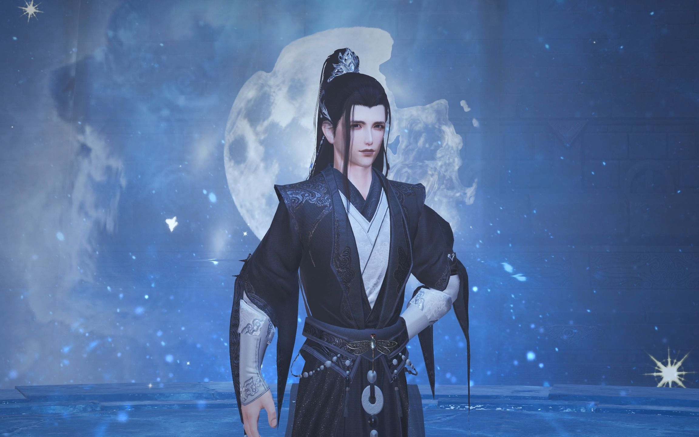 【剑三】万象长安 幽昙黑 棋盒成男(开布料)