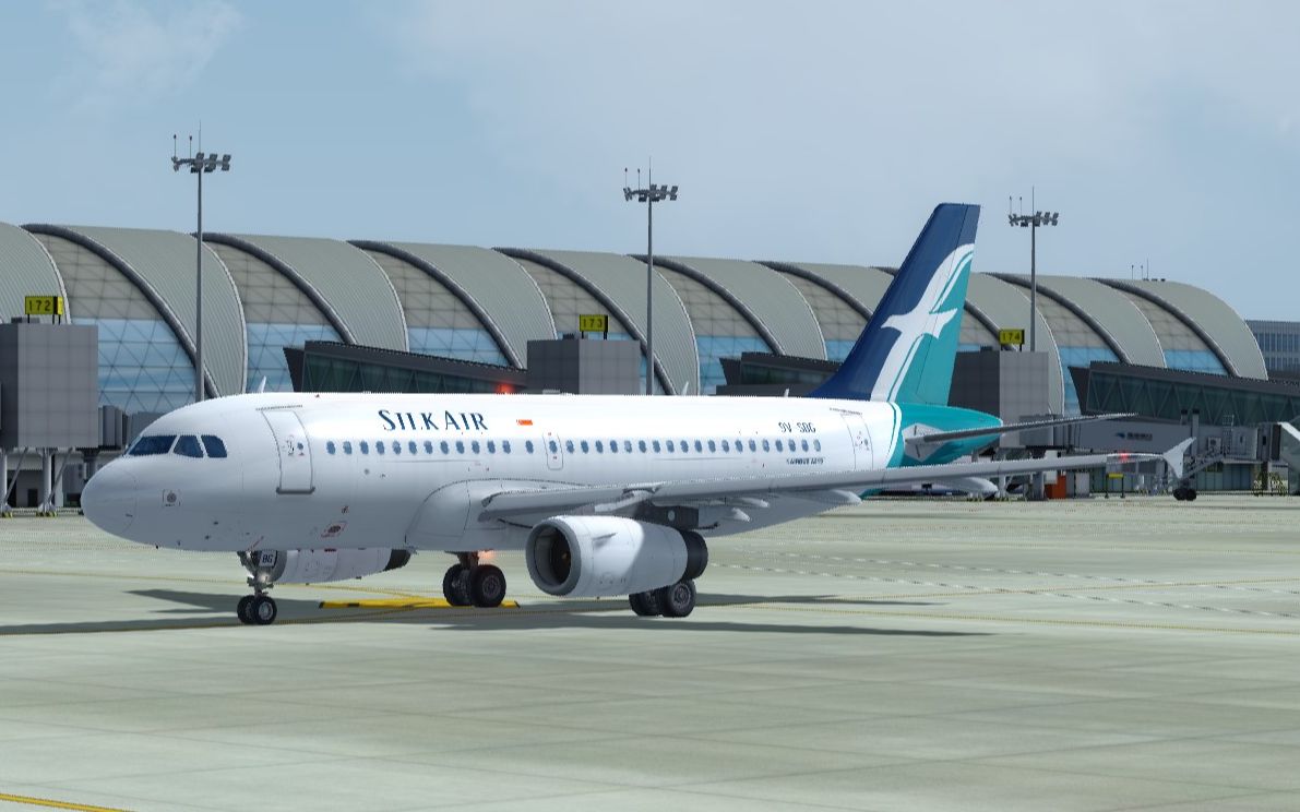 胜安航空a319-133超轻长……飘落地拉萨贡嘎