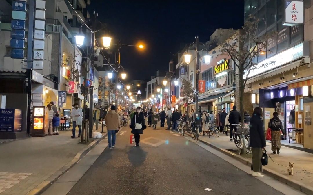 超清日本漫步夜晚的东京神乐坂駅1080p高清版202012