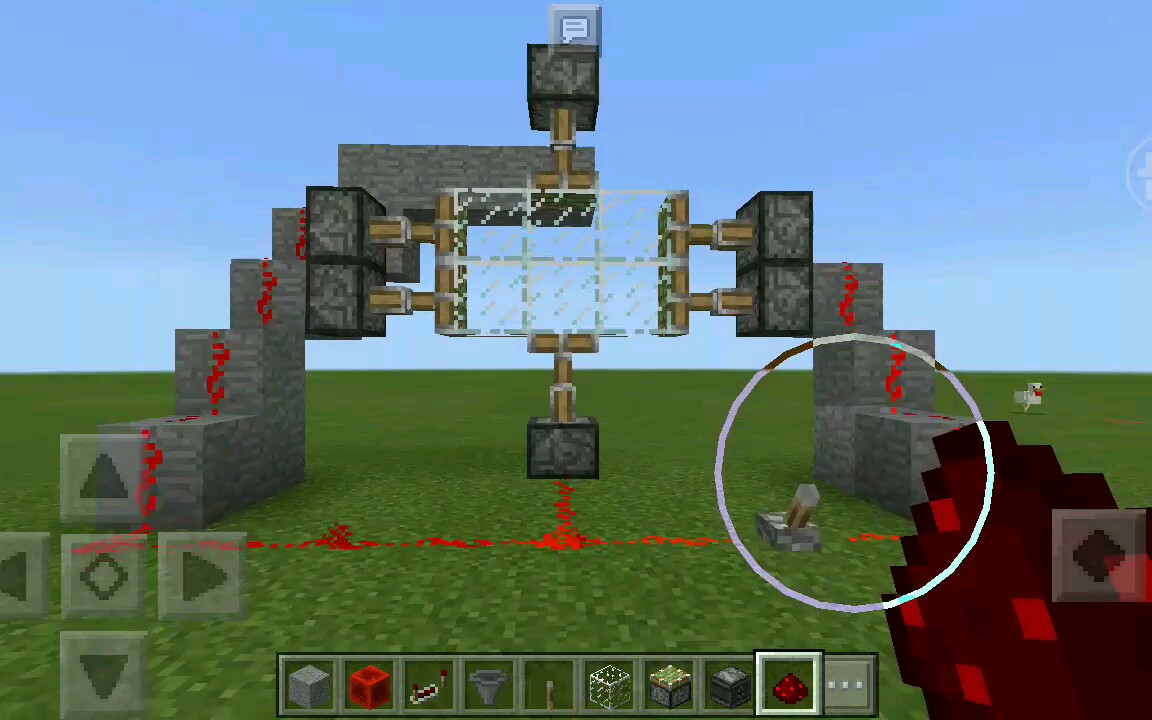 mc我的世界红石23拉杆活塞门简单到哭