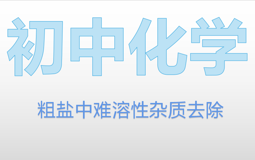 中考化学实验考 粗盐中难溶性杂志去除哔哩哔哩bilibili