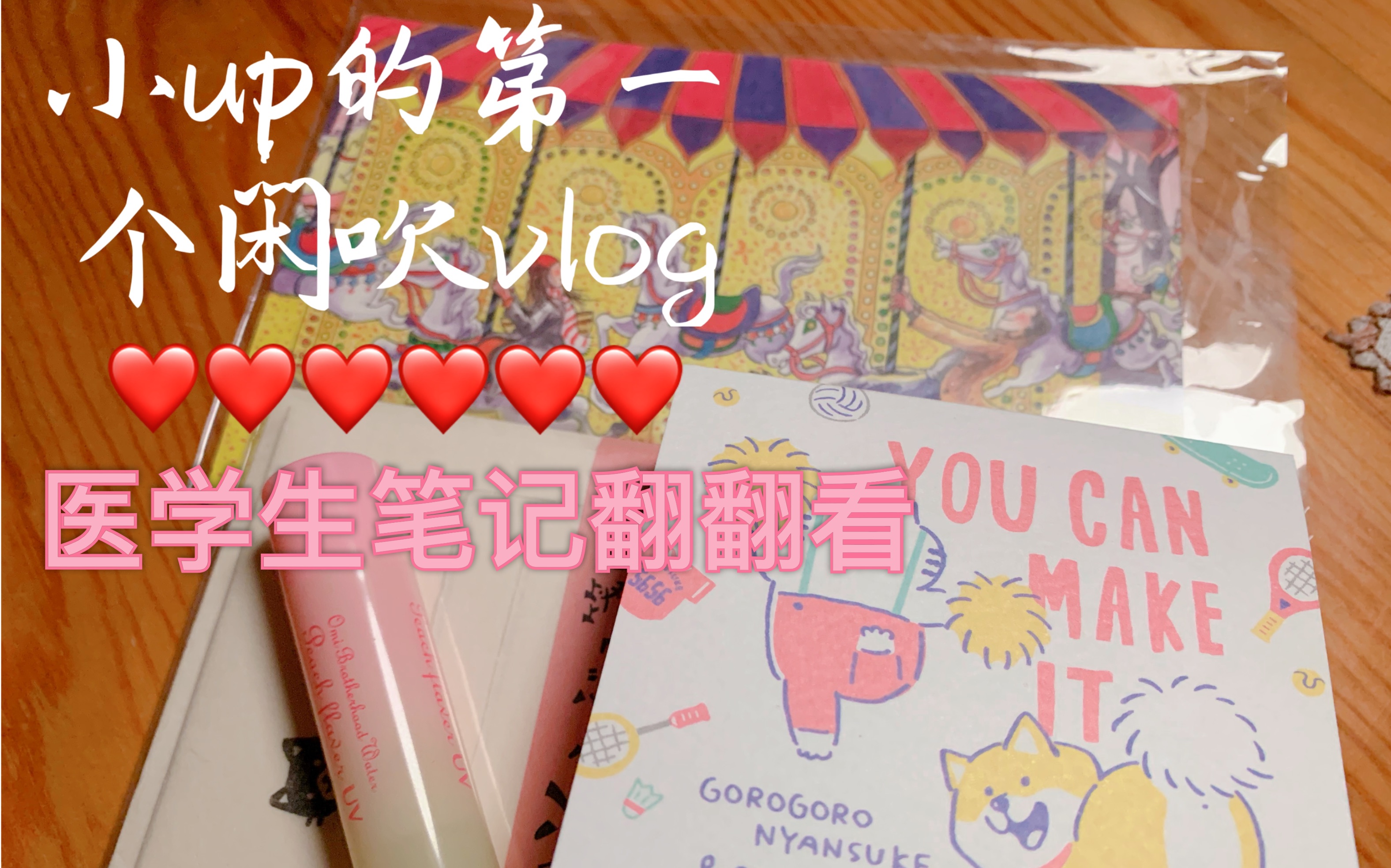 医科生笔记翻翻—-和闲吹最近买的可爱玩意 狸花猫乱串