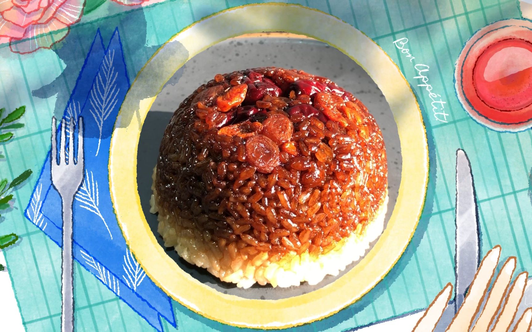 软糯香甜的糯米扣碗哟!配料自行diy有糯米就行!