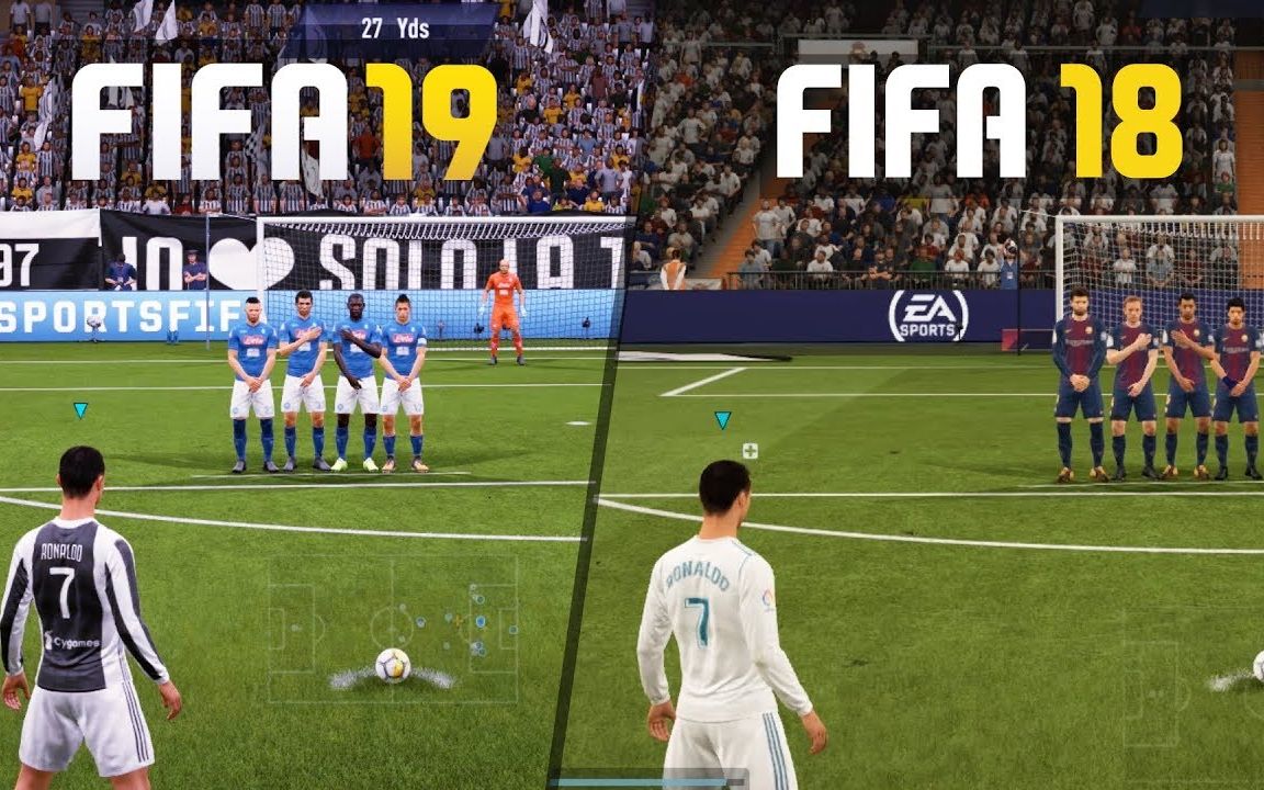 [图]FIFA19 vs FIFA18 Gameplay对比视频