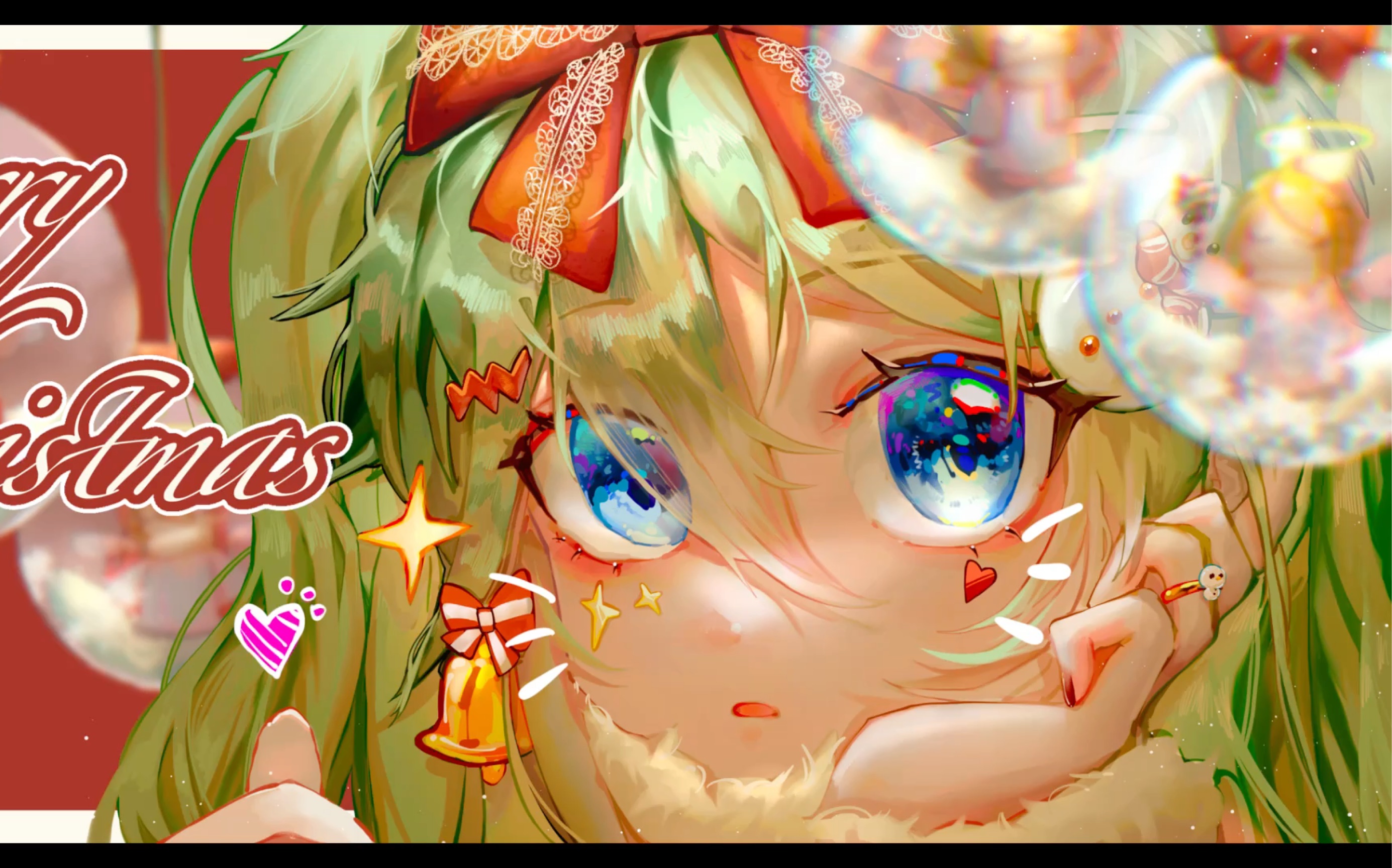 "初音未来想要祝你圣诞快乐"