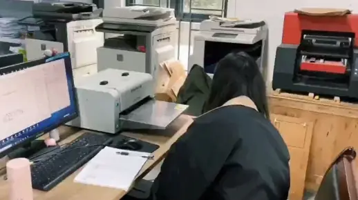 档案盒专用打印机客户实际操作