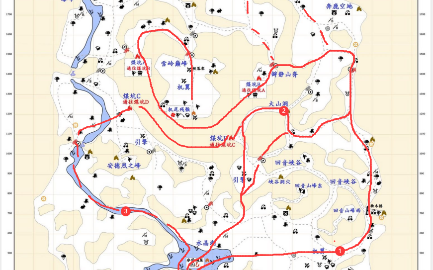 漫漫长夜林狼雪岭地图图片