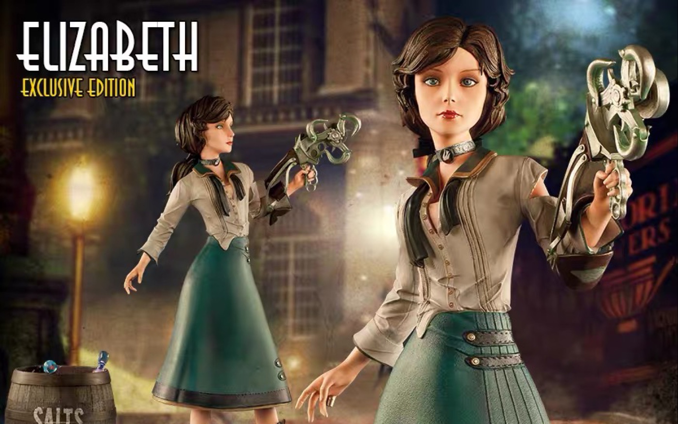 全球限量500体生化奇兵伊丽莎白特别版雕像开箱