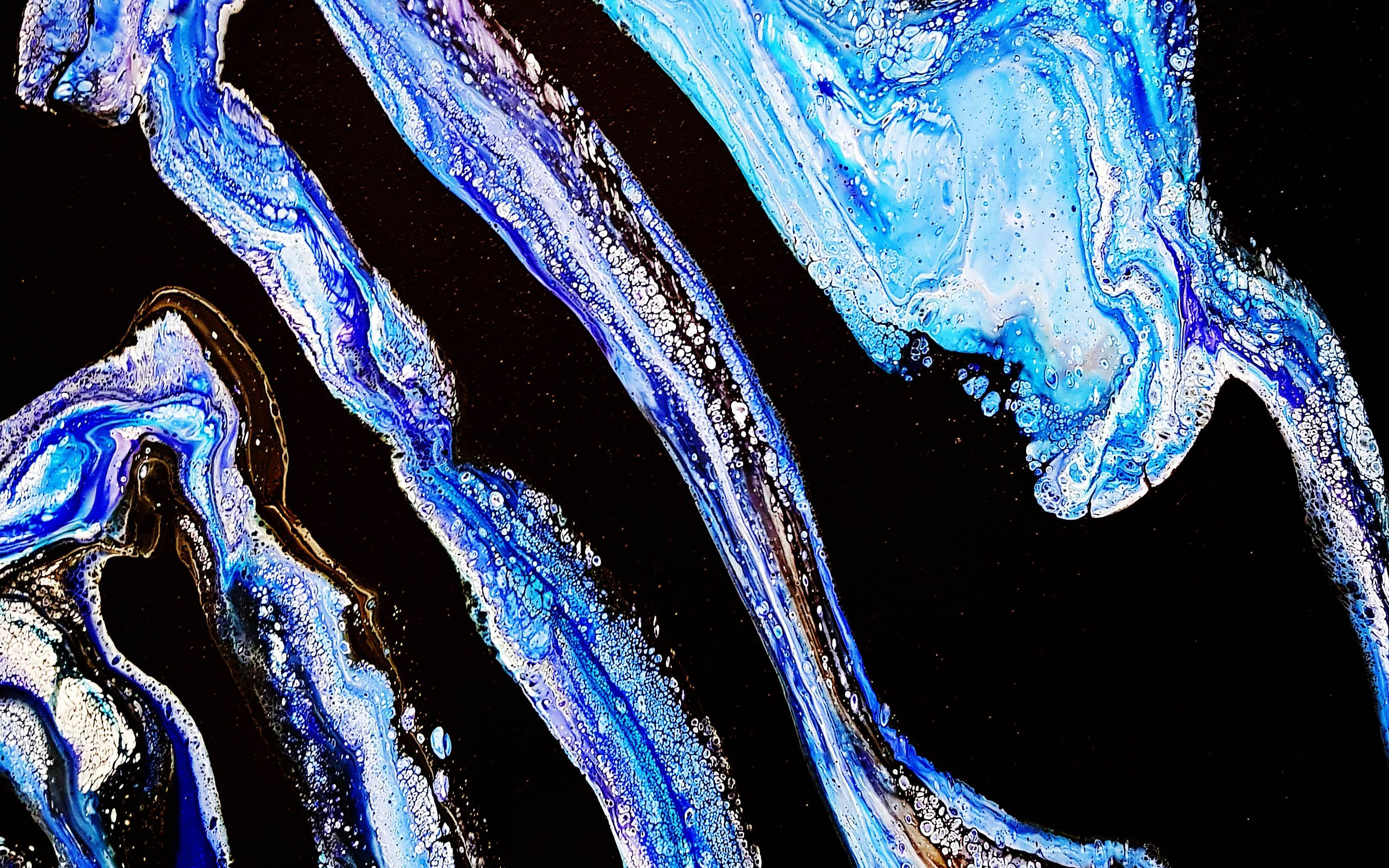 丙烯流体画我感到宇宙正在流动在你的眼睛和我之间