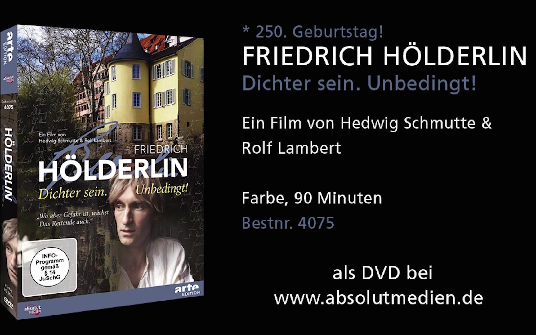 [图]电视纪录片《荷尔德林 Friedrich Hölderlin - Dichter sein. Unbedingt!》预告片