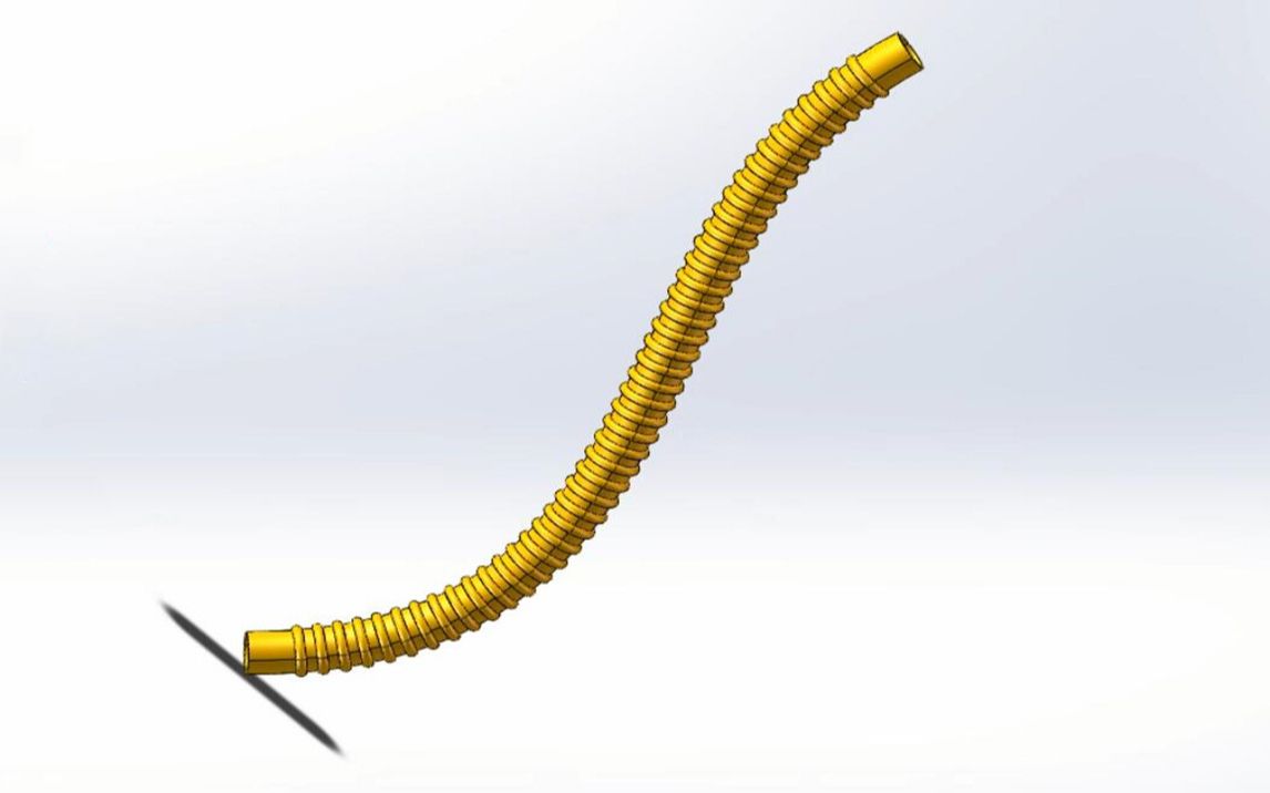 solidworks波纹管这样画几步就搞定了!